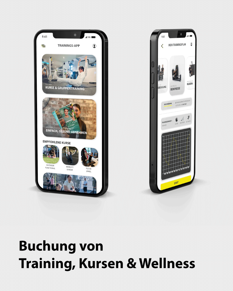 App Buchung Training Kurse Wellness